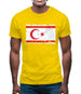 Turkish Republic Of Northern Cyprus Grunge Style Flag Mens T-Shirt