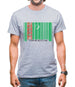 Turkmenistan Barcode Style Flag Mens T-Shirt