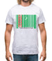 Turkmenistan Barcode Style Flag Mens T-Shirt