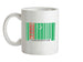 Turkmenistan Barcode Style Flag Ceramic Mug