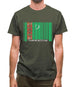 Turkmenistan Barcode Style Flag Mens T-Shirt