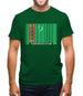 Turkmenistan Barcode Style Flag Mens T-Shirt