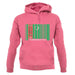 Turkmenistan Barcode Style Flag unisex hoodie