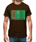 Turkmenistan Barcode Style Flag Mens T-Shirt