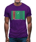 Turkmenistan Barcode Style Flag Mens T-Shirt