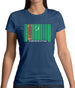 Turkmenistan Barcode Style Flag Womens T-Shirt