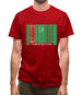 Turkmenistan Barcode Style Flag Mens T-Shirt