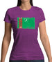 Turkmenistan Grunge Style Flag Womens T-Shirt