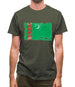 Turkmenistan Grunge Style Flag Mens T-Shirt