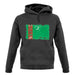 Turkmenistan Grunge Style Flag unisex hoodie