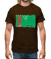 Turkmenistan Grunge Style Flag Mens T-Shirt