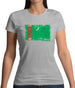 Turkmenistan Grunge Style Flag Womens T-Shirt