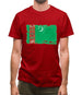 Turkmenistan Grunge Style Flag Mens T-Shirt