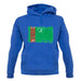 Turkmenistan Grunge Style Flag unisex hoodie