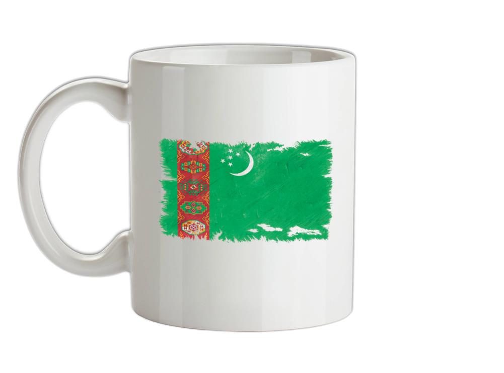 Turkmenistan Grunge Style Flag Ceramic Mug