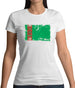 Turkmenistan Grunge Style Flag Womens T-Shirt