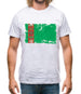 Turkmenistan Grunge Style Flag Mens T-Shirt