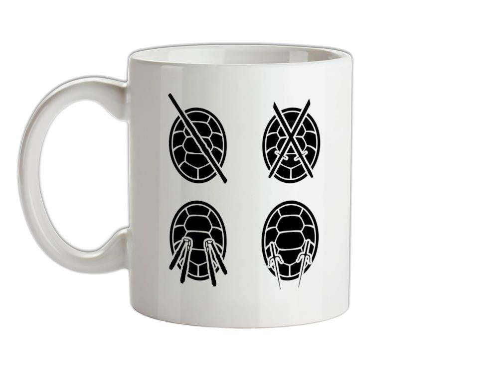 Colour Turtle Weapons Ceramic Mug