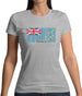 Tuvalu Barcode Style Flag Womens T-Shirt