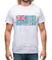 Tuvalu Barcode Style Flag Mens T-Shirt