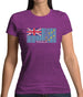 Tuvalu Barcode Style Flag Womens T-Shirt