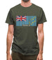 Tuvalu Barcode Style Flag Mens T-Shirt