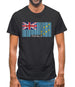 Tuvalu Barcode Style Flag Mens T-Shirt