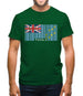 Tuvalu Barcode Style Flag Mens T-Shirt