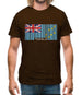 Tuvalu Barcode Style Flag Mens T-Shirt