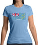 Tuvalu Barcode Style Flag Womens T-Shirt