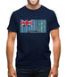 Tuvalu Barcode Style Flag Mens T-Shirt