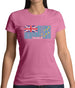 Tuvalu Barcode Style Flag Womens T-Shirt