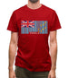 Tuvalu Barcode Style Flag Mens T-Shirt