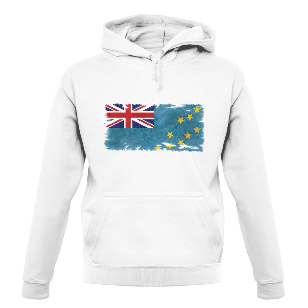 Tuvalu Grunge Style Flag unisex hoodie
