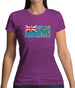 Tuvalu Grunge Style Flag Womens T-Shirt