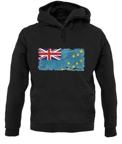 Tuvalu Grunge Style Flag unisex hoodie