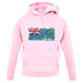 Tuvalu Grunge Style Flag unisex hoodie