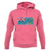 Tuvalu Grunge Style Flag unisex hoodie