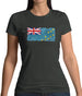 Tuvalu Grunge Style Flag Womens T-Shirt