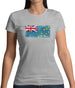 Tuvalu Grunge Style Flag Womens T-Shirt