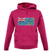 Tuvalu Grunge Style Flag unisex hoodie