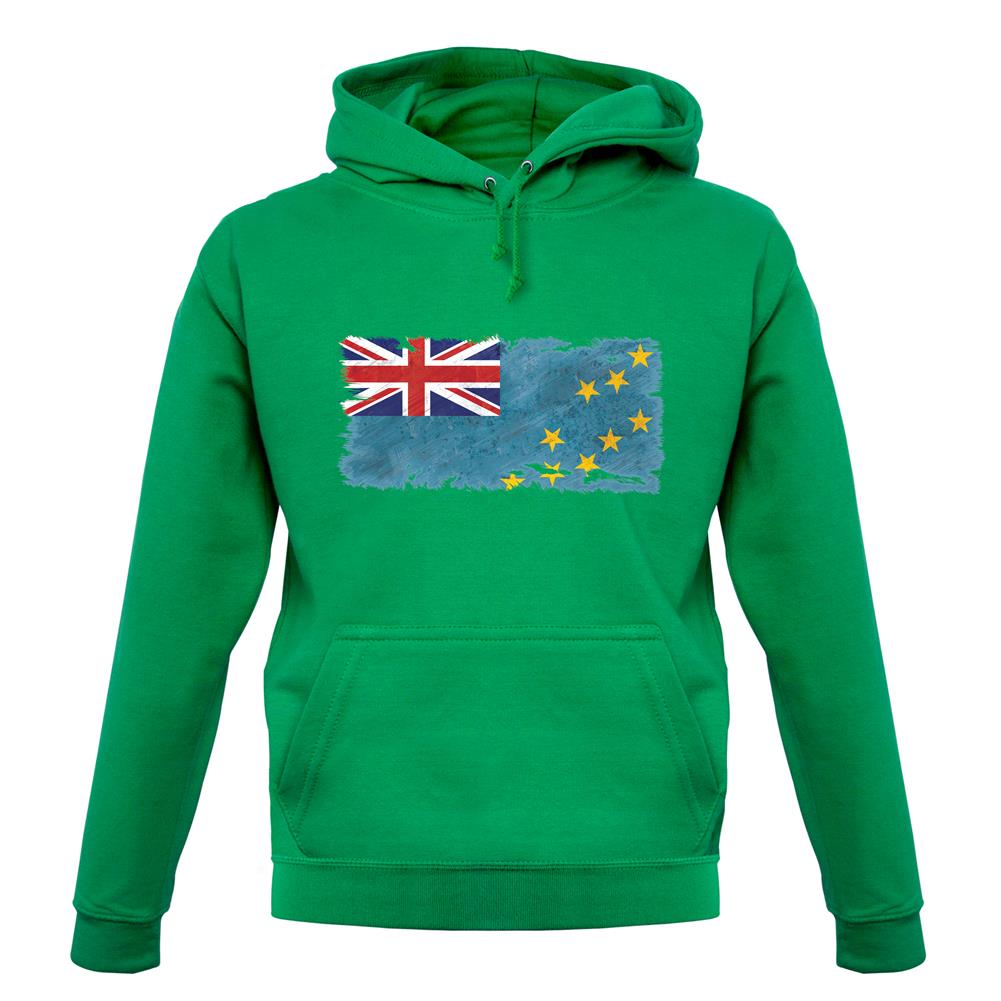 Tuvalu Grunge Style Flag unisex hoodie