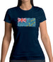 Tuvalu Grunge Style Flag Womens T-Shirt