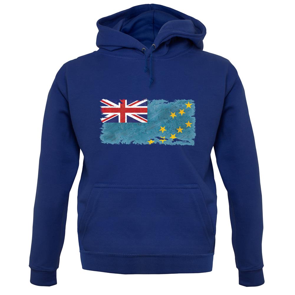 Tuvalu Grunge Style Flag unisex hoodie