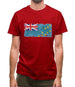 Tuvalu Grunge Style Flag Mens T-Shirt