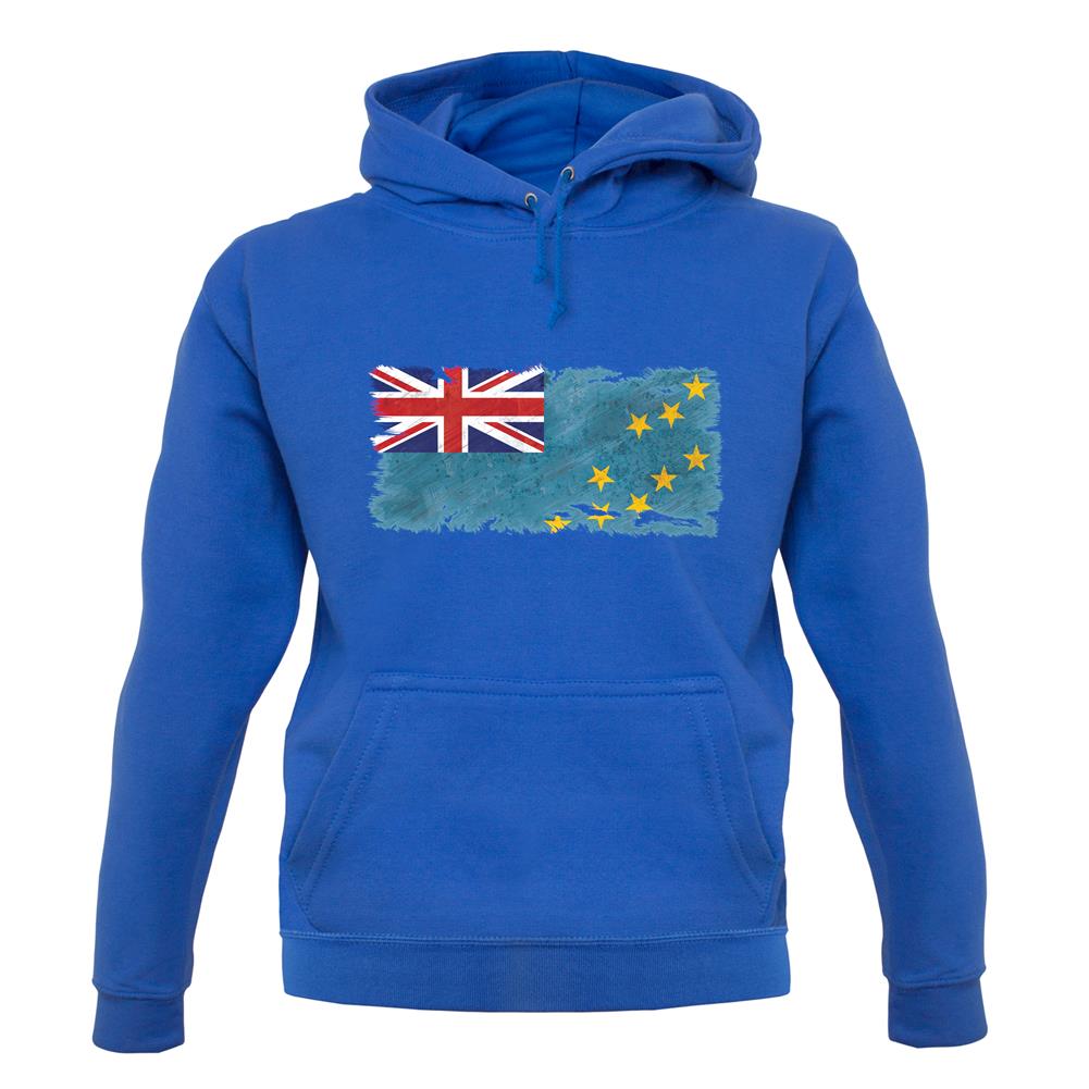 Tuvalu Grunge Style Flag unisex hoodie