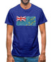 Tuvalu Grunge Style Flag Mens T-Shirt