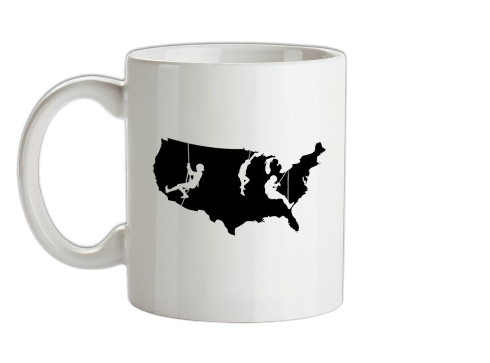 USA Climbing Ceramic Mug