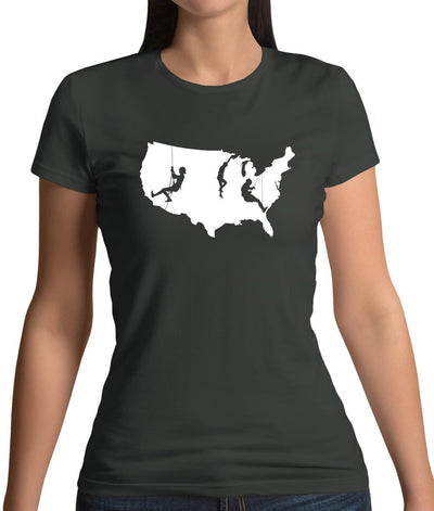 USA Climbing Womens T-Shirt