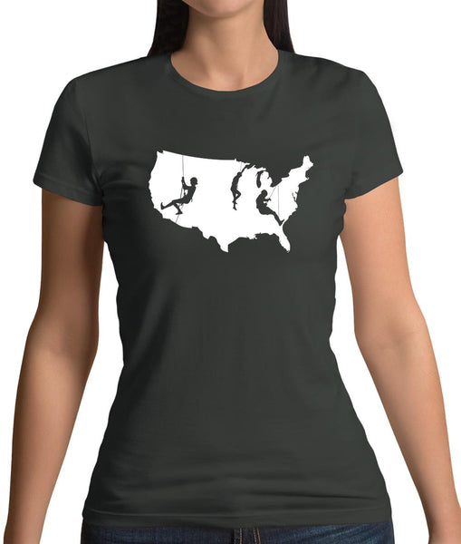 USA Climbing Womens T-Shirt